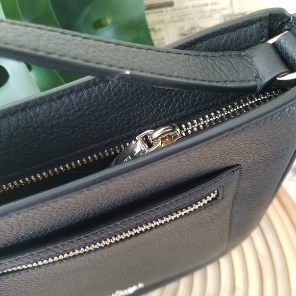 NWT New York Leila Leather Top Zip Crossbody color: black - Picture 15 of 15